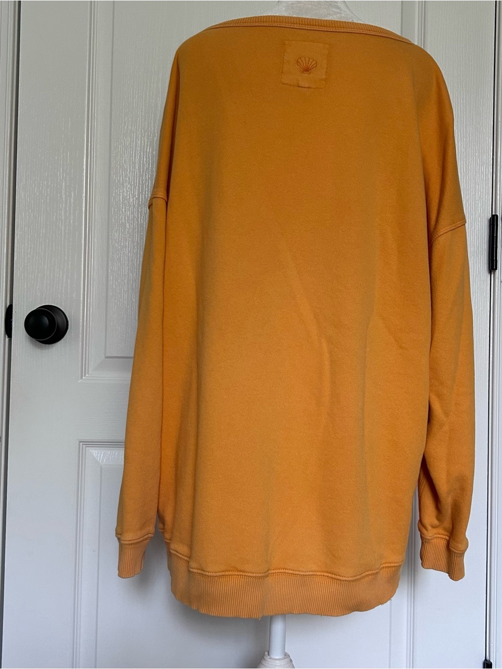 aerie Summer Daze Oversized Crewneck Sweatshirt in Mustard Yellow Marigold Small - Picture 4 of 10